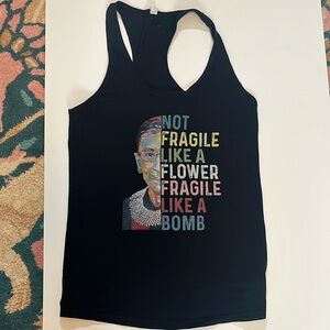 Ruth Bader Ginsburg racer back tank top black size large